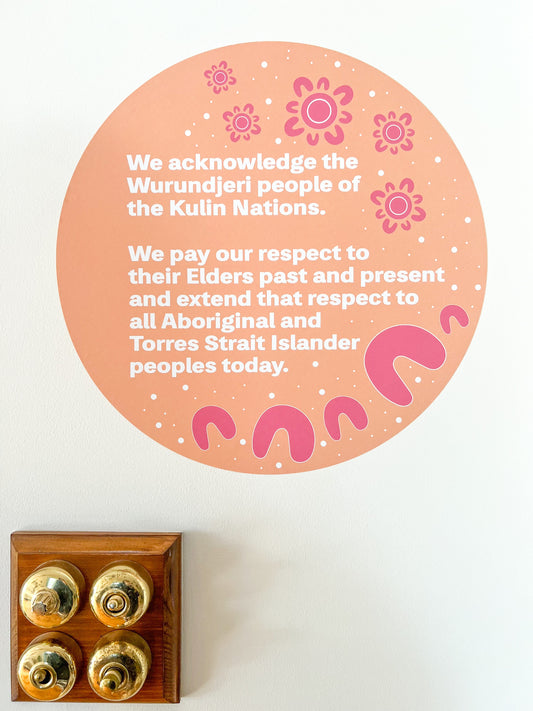 Acknowledgement of Country Wall Decal - Kulin Lands